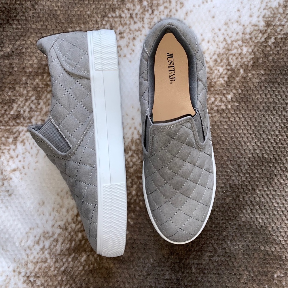 Grey or Black Quilted Slip-on Sneaker